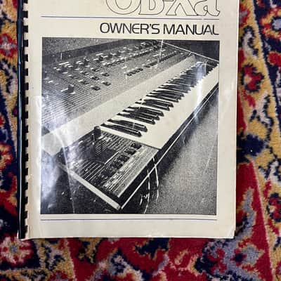 Oberheim OB-Xa Owner manual 1982