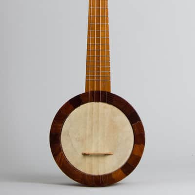 Rolando California Style Banjo Ukulele, c. 1920, brown hard shell case. image 1