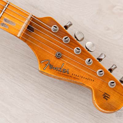 2024 Fender Custom Shop Limited Edition 1954 Stratocaster 70th Anniversary Heavy Relic, Cimarron Red Over Two-Tone Sunburst image 4