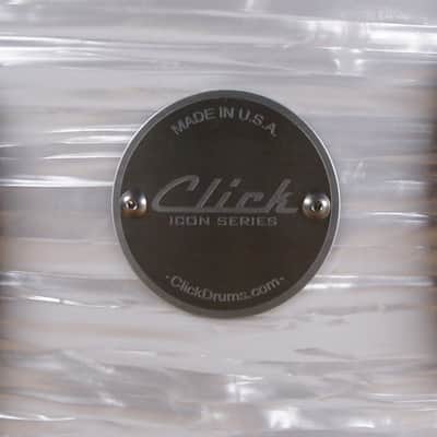 Click Custom 10ply Maple 6x12 Snare Drum White Ripple Finish image 6