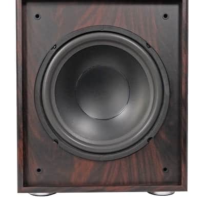 Rockville Rock Shaker Dark Wood 600w 10" Powered Home Theater Subwoofer Sub image 4