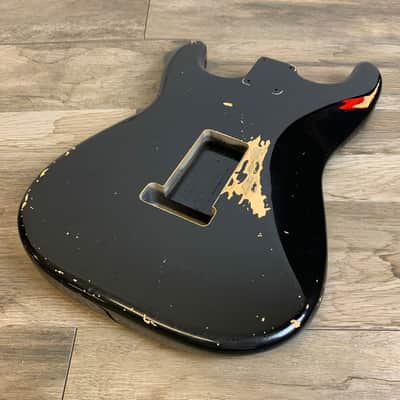 Made to Order - FRANCHIN Mercury guitar body GILMOUR'S BLACK ST REPLICA Relic Aged 100% Nitro Lacquer Alder Stratocaster-Strat-S-Style Made in Italy image 3