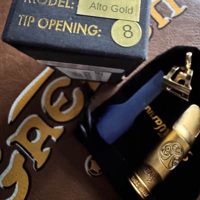 Theo Wayne Earth Alto Saxophone Mouthpiece size 8 new in box w/suede bag, ligature, mouthpiece protector, etc image 6