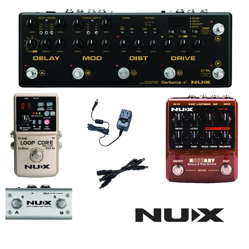 NUX Cerberus Holiday Bundle with Loop Core Deluxe, Roctary, and Power Supply image 1