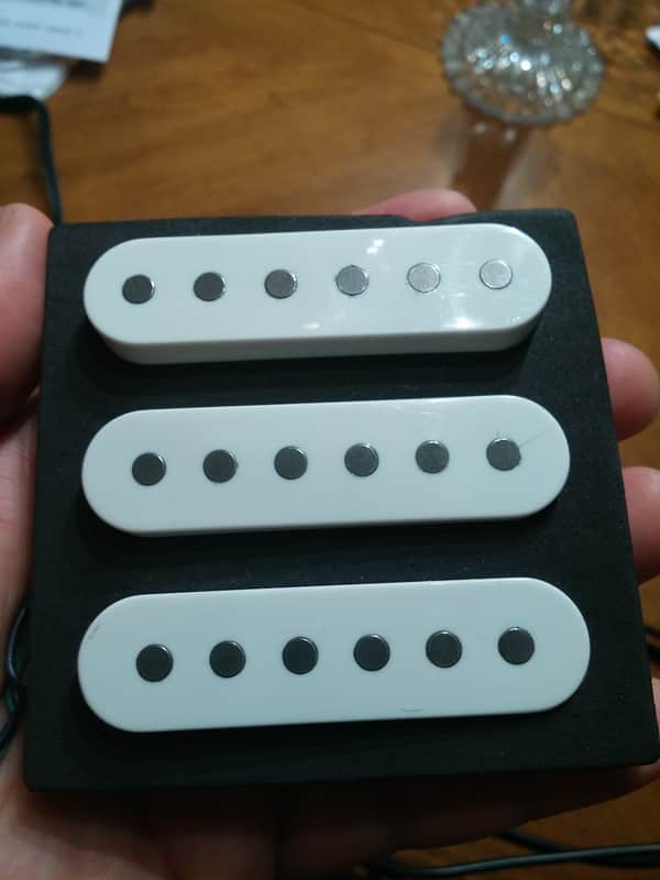 Bill Lawrence Set of L280 Single coil pickups white (3) image 1