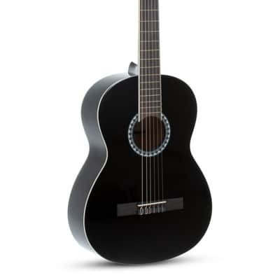 GEWA Basic 3/4-Size Classical Guitar Set - Black Finish w/ Gig Bag & Tuner image 2