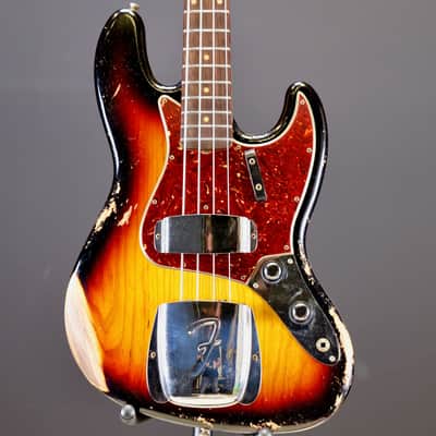 Fender Custom Shop 1961 Jazz Bass Heavy Relic 3A Rosewood Fingerboard 3-Color Sunburst image 2