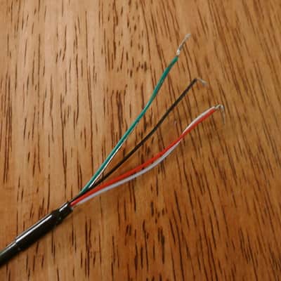 High Output Bridge Humbucker Pickup Black Alnico 2 Magnets 4 Four Conductor Wire image 3