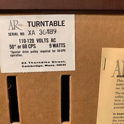 ~Vintage~Acoustic Research AR-XA Turntable w/ Grado Cartridge and Cover image 8