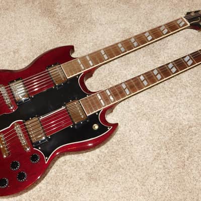 Gibson EDS-1275 Double Neck Electric Guitar 1995 Vintage Cherry image 7