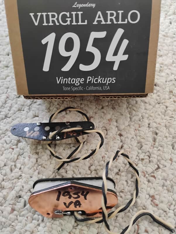 Virgil Arlo 1954 New Old Stock Black Guard Telecaster pickups, Trades/offers welcome, black label tele boutique blackguard pickups - luthier parts for project restoration 54 image 1