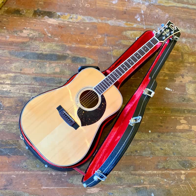 Yamaki YB-300 dreadnought acoustic guitar c 1970's Buffalo head