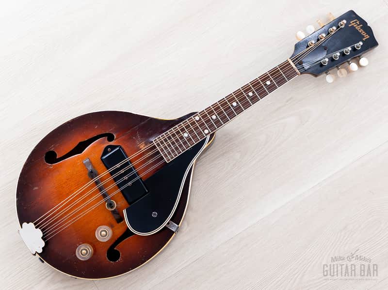 1948 Gibson EM-150 Vintage A-Style Electric Mandolin Sunburst w/ P-90, Case image 1
