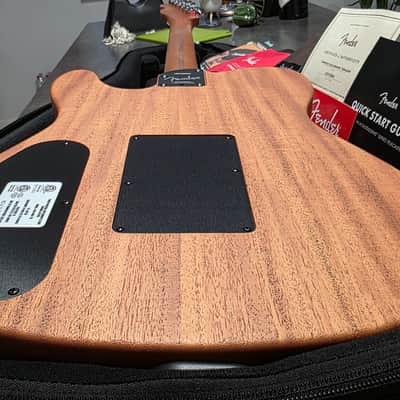 Fender American Acoustasonic Telecaster BRAND NEW Steel Blue Mahogany Body Spruce Top Semi-Hollow Body USA Fishman Piezo Noiseless Pickup Acoustic-Electric Guitar image 10
