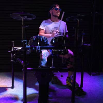 Electric Drum Set Electronic Kit Mesh Head 8 Piece, Drum Throne, Sticks Headphone and Audio Cable image 5