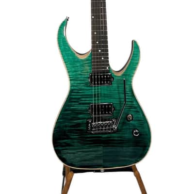 Valenti Guitars Callisto Carved Top 2022 Teal Green / Black, NAMM Special 1 of 5 NEW (Authorized Dealer) image 3