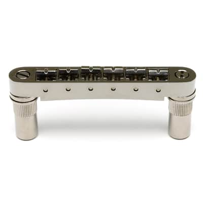Graph Tech Resomax Nv1 6mm Tune-O-Matic Bridge W/ Resomax Saddles Black Nickel PM-8863-BN image 2