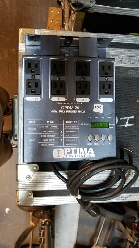 Optima Lighting OPDM-20 4Ch. DMX Dimmer Pack Ash Grey image 1