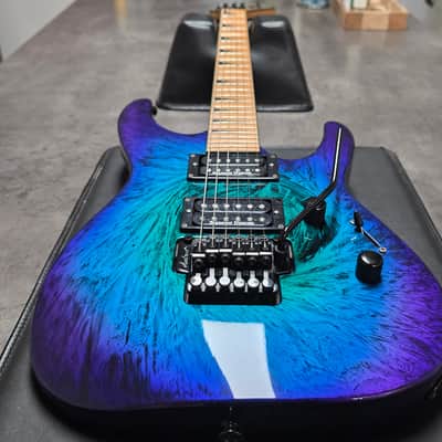 Jackson DK2M Dinky MIJ Japan Pro Series Eerie Dess Swirl DK2 M Flame Maple Neck HH Low Profile Floyd Rose Super Strat USA Seymour Duncan Pickups Fender Era MJ image 3
