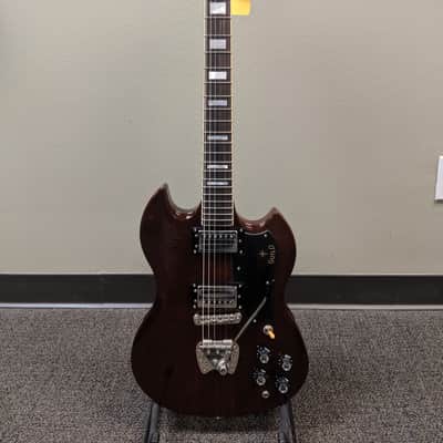 Guild S-100 Polara Prototype with Hagstrom Tremar - Factory 2nd 2016 Natural Dark Mahogany image 3