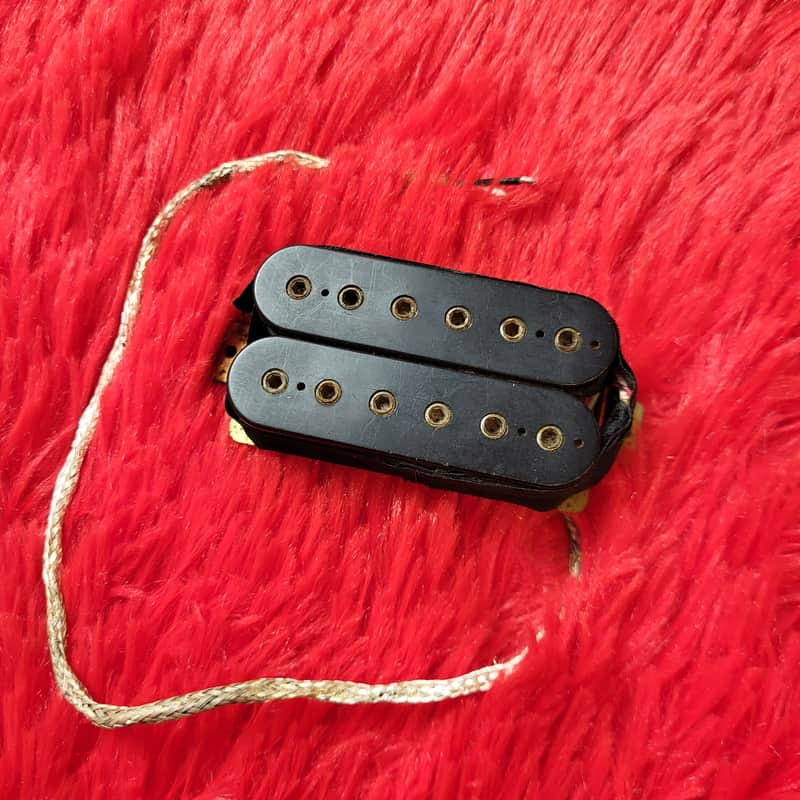 DiMarzio DP104 Super II 1977 - Double Black - 2 Conductor - Brass Baseplate - Not Functioning Both Coils Open image 1