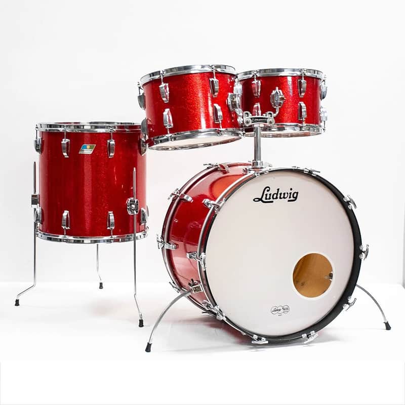 Ludwig No. 989 Big Beat Outfit 8x12 / 9x13 / 16x16 / 14x22" Drum Set (3-Ply) 1969 - 1976 image 2