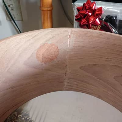 B-stock 13x7 Jatoba steam Bent semi-solid bare raw snare drum Shell by Erie drums and shells image 3