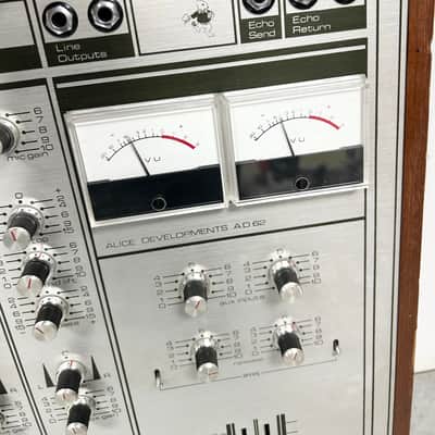 Alice stancoil AD62 1972.c mixer desk / console - Wood metal finish. Summing mixer image 5