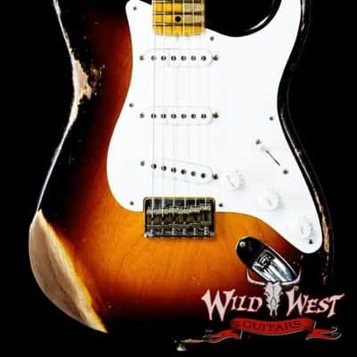 Fender Custom Shop Limited Edition 70th Anniversary 1954 Stratocaster Hardtail Heavy Relic Wide Fade 2 Tone Sunburst 6.90 LBS image 1