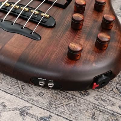 Mayones Patriot MR 5 Fretless - antique brown image 4