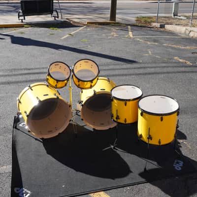 Tama Imperialstar 7-piece Shell Pack w/ Snare Drum & Tom Stand - Electric Yellow with Black Nickel Hardware image 8