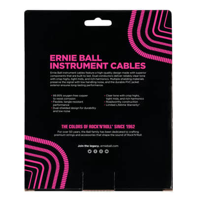 Ernie Ball Coiled Instrument Cable Straight/Straight 30ft - Black image 4