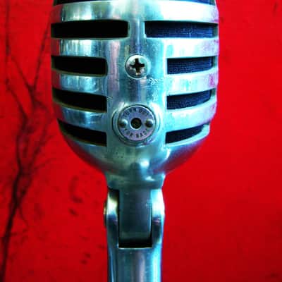 Vintage 1940's Electro-Voice 950 Cardax Crystal Microphone Hi Z with period E.V 423A desk stand DISPLAY image 9