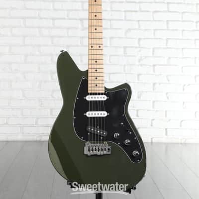 Reverend Six Gun TL Electric Guitar - Army Green with Maple Fingerboard (6GunTLAGd1) image 1