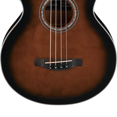 Ibanez AEB10EDVS 4-String Acoustic Bass Guitar, Dark Violin Sunburst High Gloss image 1