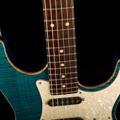 Pre Owned 1991 Tom Anderson Drop Top HSS Flametop Translucent Blue With Case image 3