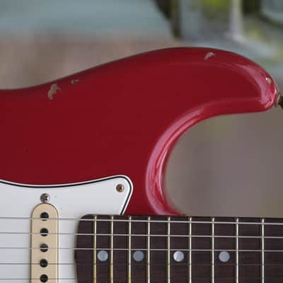 Fender Custom Shop '69 Stratocaster, Relic - Dakota Red over Olympic White image 4