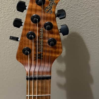 Ernie Ball Music Man StingRay HT with Maple Fretboard 2022 - 2024 - Raspberry Burst image 3