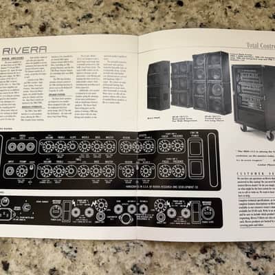 Rivera Amp Catalog 1992 s120 tac 1x12 QCUB RackTBM-1 MIDI  M100 R412 c210 M100 212 M60 S120 image 8