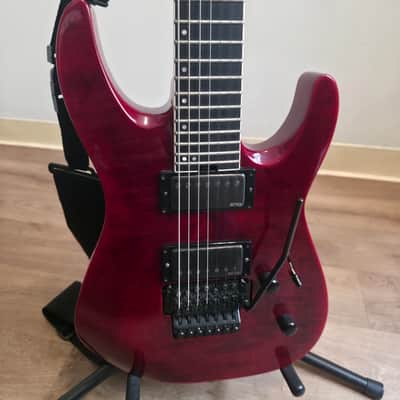 Jackson DK7Q Pro Dinky Transparent Red 2014 EMGs image 1