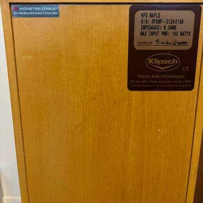Klipsch RF-5 Early 2000’s - Maple image 13