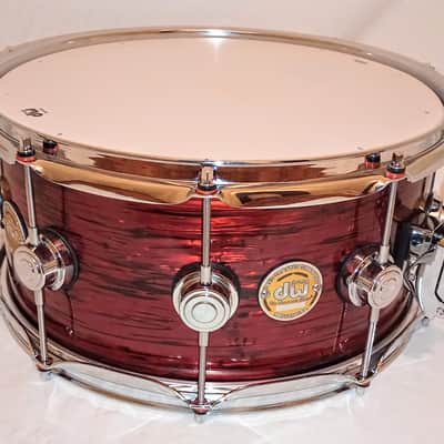 DW MODIFIED SNARE DRUM (C VIDEO) W/ MUFFLER - RED OYSTER WRAP-FREE SHIP TO C-USA! image 5