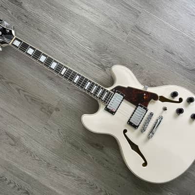 D'Angelico Premier DC Semi-Hollow Double Cutaway Electric Guitar 2019 - 2020 - Champagne with KILLER Taylor Gigbag image 21