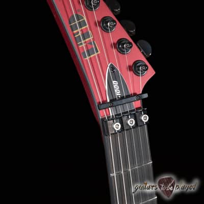 ESP LTD M-1000 Fishman Fluence Floyd Rose Guitar – Candy Apple Red Satin image 5
