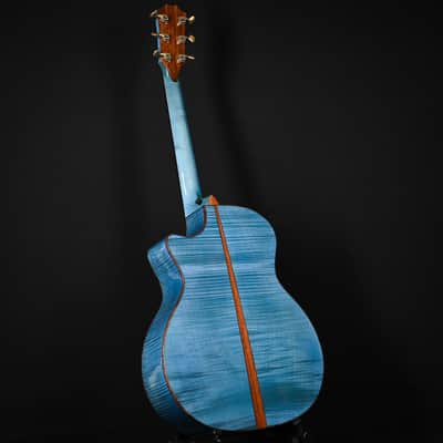 Taylor Custom Catch #23 C14ce B6023 – Grand Auditorium w/ Lutz Spruce Top & Figured Big Leaf Maple Back & Sides Acoustic/Electric Guitar- Koi Blue 2026 (1203306094) image 12