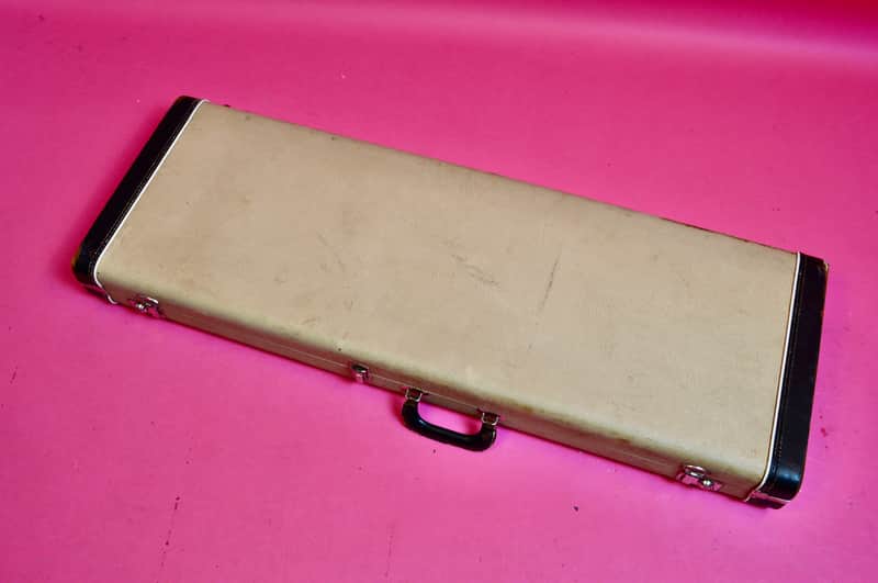 Vintage 1963 Fender Jazzmaster / Jaguar Hard Case - White Tolex - Rare Custom Color Case!  Pre-CBS Strat image 1