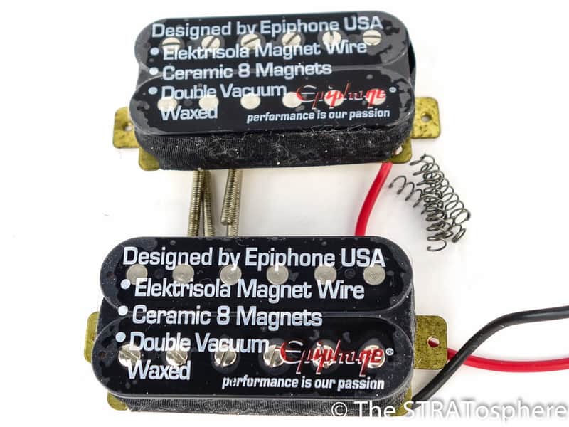 Gibson Epiphone Ceramic 8 Hot Humbucker PICKUP SET Pickups Guitar Black image 1