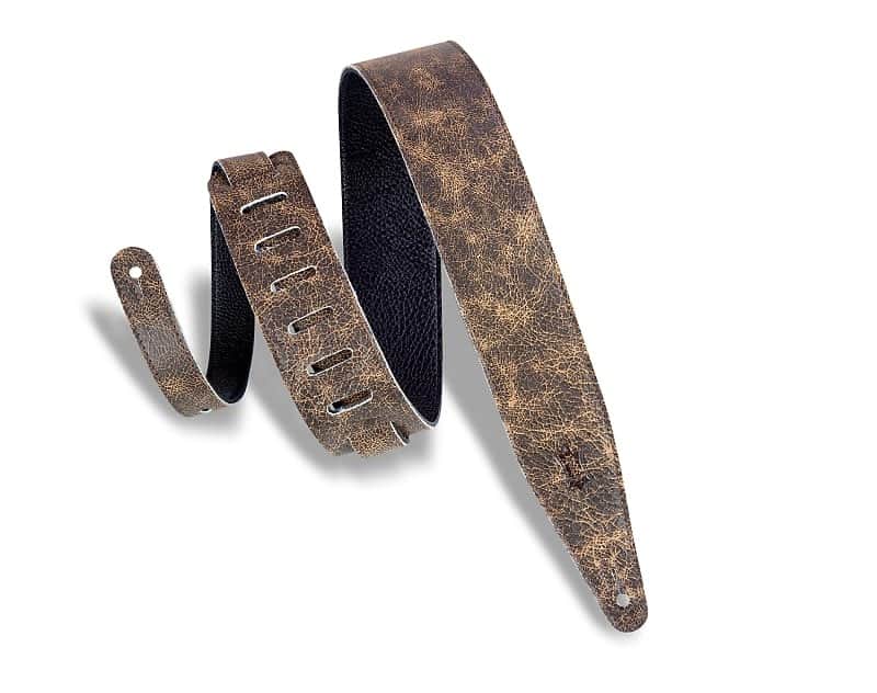 Levy's MG317BOG 2.5" Distressed Garment Leather Guitar Strap image 3