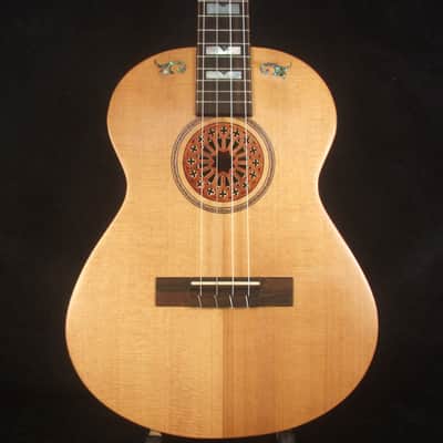 Handcrafted Baritone Ukulele, Solid Indian Rosewood, Spruce 4 String, MOP Inlay, Bruce Wei UG19-2317 image 1