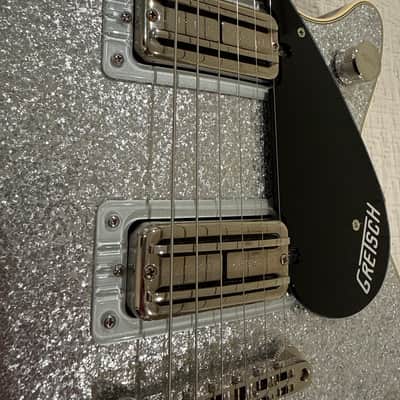 Gretsch G6229 Players Edition Jet guitar 2019 Silver Sparkle w/ Supertrons image 6